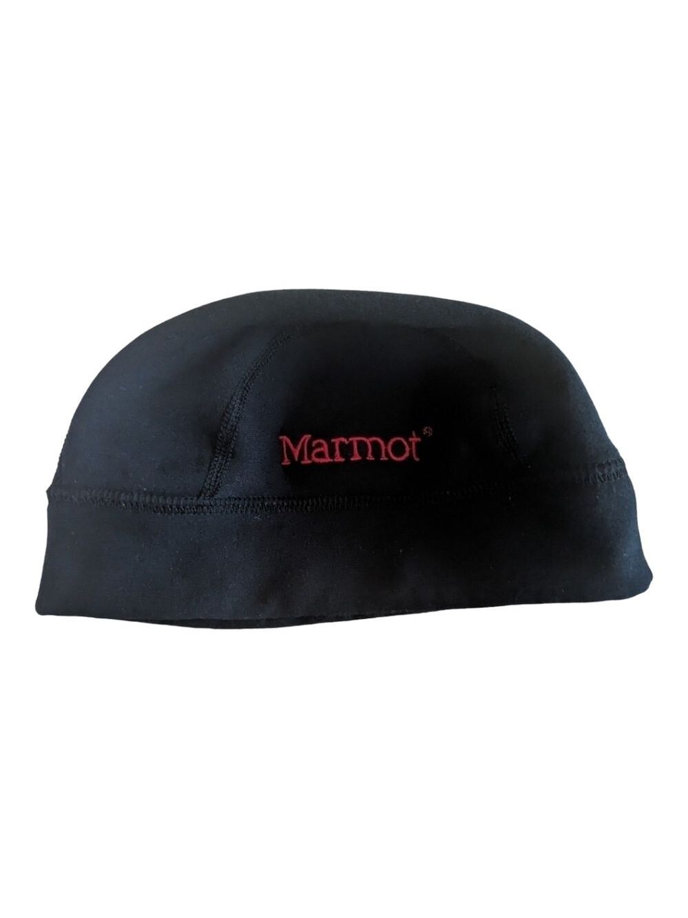Marmot Vintage Black with Red Logo Beanie Cozy